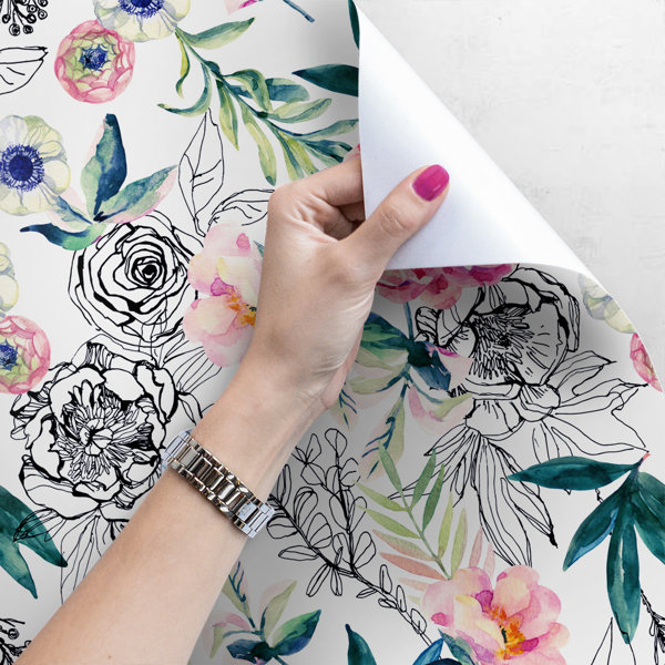 Ebern Designs Floral Wallpaper Wayfair.co.uk